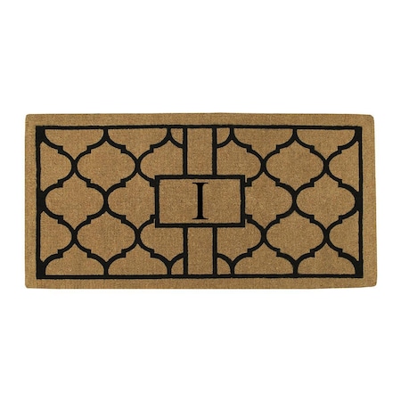 Calloway Mills Monogram Door Mat, Black, Natural, 18 in W x 30 in L 180081830I
